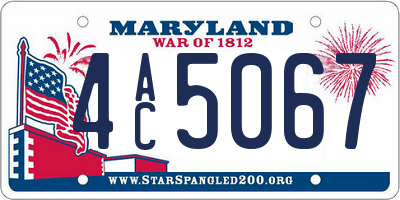 MD license plate 4AC5067