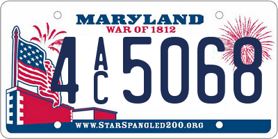 MD license plate 4AC5068