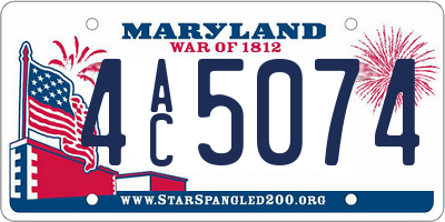 MD license plate 4AC5074