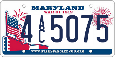 MD license plate 4AC5075
