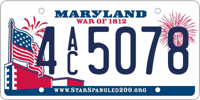 MD license plate 4AC5078