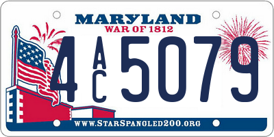 MD license plate 4AC5079