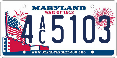 MD license plate 4AC5103