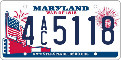 MD license plate 4AC5118