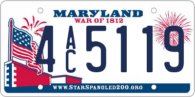 MD license plate 4AC5119