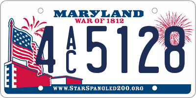 MD license plate 4AC5128