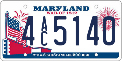 MD license plate 4AC5140