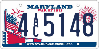 MD license plate 4AC5148