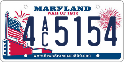MD license plate 4AC5154