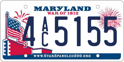 MD license plate 4AC5155