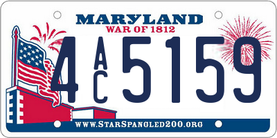 MD license plate 4AC5159