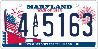 MD license plate 4AC5163