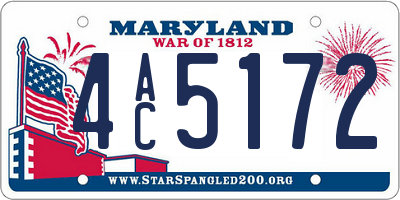 MD license plate 4AC5172