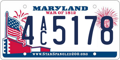 MD license plate 4AC5178