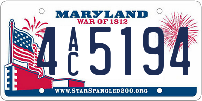MD license plate 4AC5194