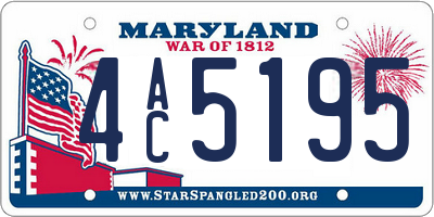 MD license plate 4AC5195
