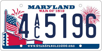 MD license plate 4AC5196