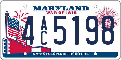 MD license plate 4AC5198