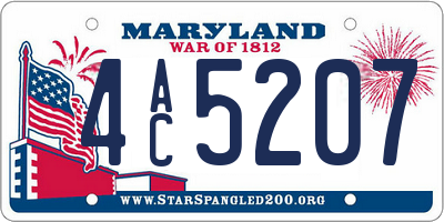 MD license plate 4AC5207