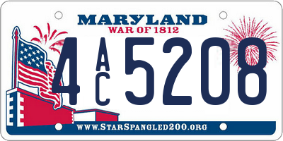 MD license plate 4AC5208