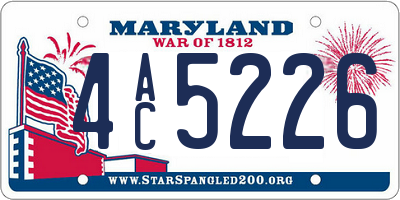 MD license plate 4AC5226