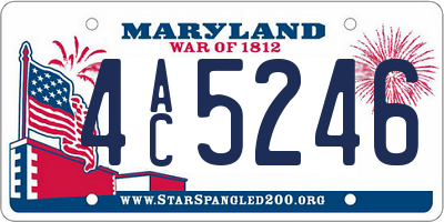 MD license plate 4AC5246
