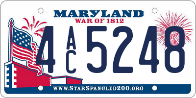 MD license plate 4AC5248