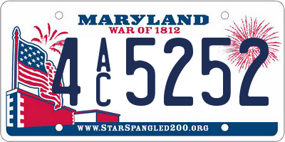 MD license plate 4AC5252