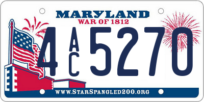 MD license plate 4AC5270