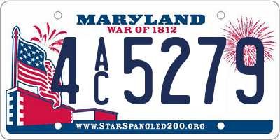 MD license plate 4AC5279