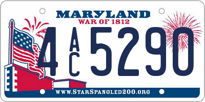 MD license plate 4AC5290