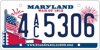 MD license plate 4AC5306