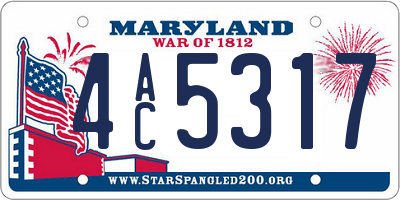 MD license plate 4AC5317