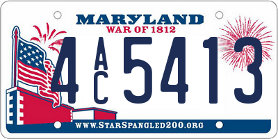 MD license plate 4AC5413