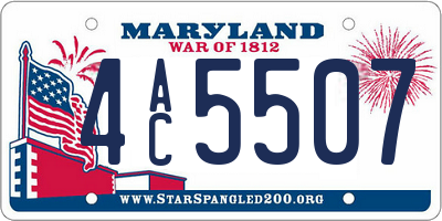 MD license plate 4AC5507