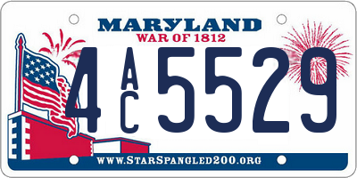 MD license plate 4AC5529