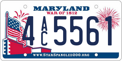 MD license plate 4AC5561