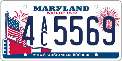 MD license plate 4AC5569