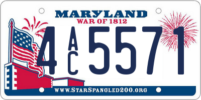 MD license plate 4AC5571