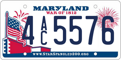 MD license plate 4AC5576