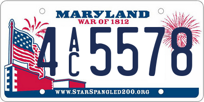 MD license plate 4AC5578