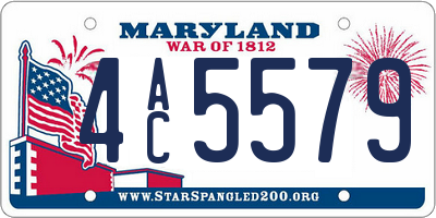 MD license plate 4AC5579