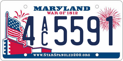 MD license plate 4AC5591