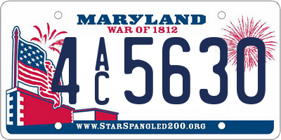 MD license plate 4AC5630