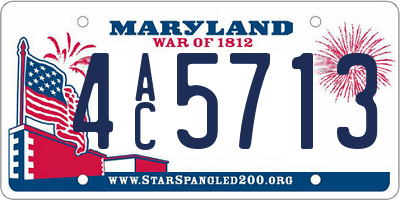 MD license plate 4AC5713