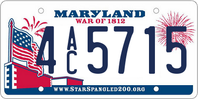 MD license plate 4AC5715