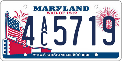 MD license plate 4AC5719