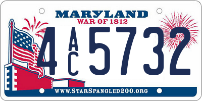 MD license plate 4AC5732