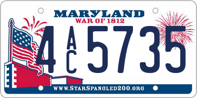 MD license plate 4AC5735