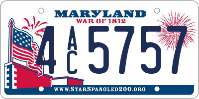 MD license plate 4AC5757
